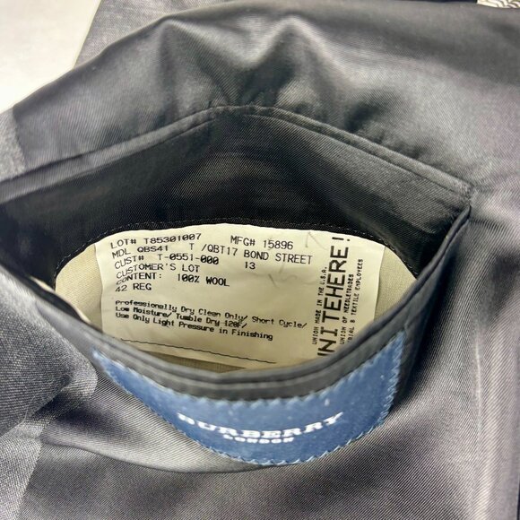 SALE! BURBERRY London Vintage Wool Blazer Black Classic Buttons Size 42R - Picture 8 of 15